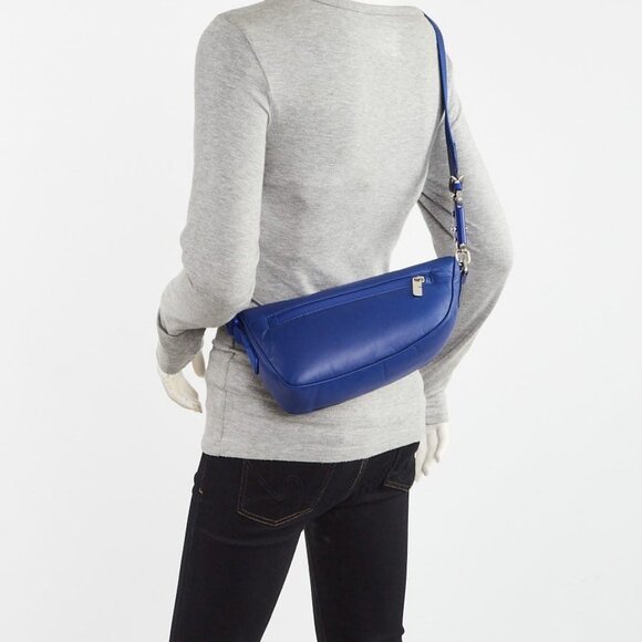 Burberry Blue Knight Leather Shield Crossbody Bag - Picture 1 of 11